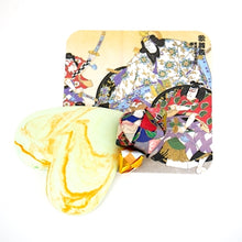 Load image into Gallery viewer, heart aroma stone on KABUKI/Japan design, ceramic aroma, handmade