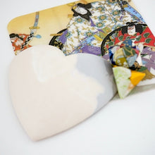 Load image into Gallery viewer, heart aroma stone on KABUKI/Japan design, ceramic aroma, handcrafted