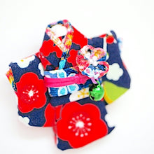 Load image into Gallery viewer, Red&amp;Blue Kimono-shaped brooch, handmade