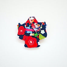 Load image into Gallery viewer, Red&amp;Blue Kimono-shaped brooch, handmade