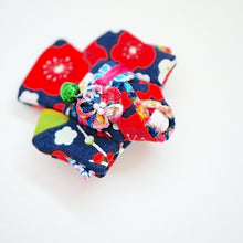 Load image into Gallery viewer, Red&amp;Blue Kimono-shaped brooch, handmade