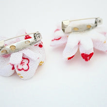 Load image into Gallery viewer, 2pcs Red&amp;White brooches, accessory, Japan Handmade, fashion accessories