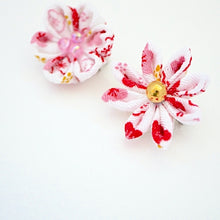 Load image into Gallery viewer, 2pcs Red&amp;White brooches, accessory, Japan Handmade, fashion accessories