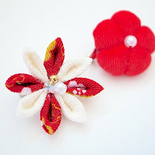 Load image into Gallery viewer, 2pcs Red&amp;White brooches, accessory, Japan Handmade, fashion accessories