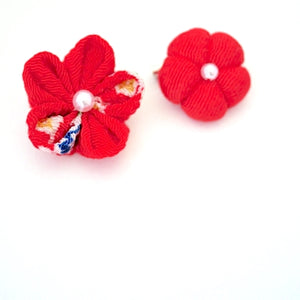 2pcs Red brooches, accessory, Japan Handmade, fashion accessories