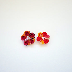 2pcs flower brooches, accessory, Japan Handmade, fashion accessories