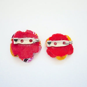 2pcs flower brooches, accessory, Japan Handmade, fashion accessories