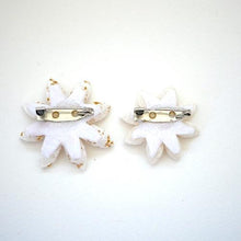 Cargar imagen en el visor de la galería, 2pcs White Flower Brooches, Accessory, Japan Handmade, Fashion Accessories