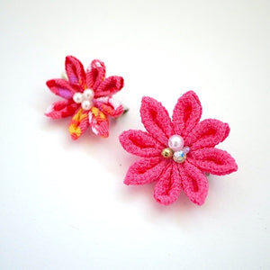 2pcs Pink flower brooches, accessory, Japan Handmade, fashion accessories