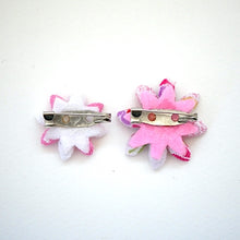 将图片加载到图库查看器，2pcs Pink&amp;White flower brooches, accessory, Japan Handmade, fashion accessories