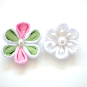 2pcs flower brooches, accessory, Japan Handmade, fashion accessories