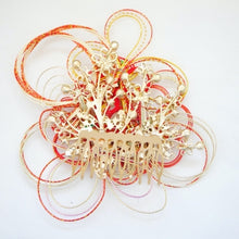 Load image into Gallery viewer, mizuhiki flower hair accessory, head accessory, hair comb