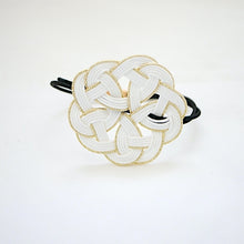 Load image into Gallery viewer, white mizuhiki hair tie, Japanese head wear, ponytail holder