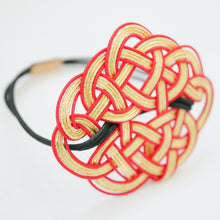 Load image into Gallery viewer, red mizuhiki&quot;水引&quot; hair elastic, Japanese hair tie, hair accessory