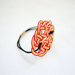 red mizuhiki"水引" hair elastic, Japanese hair tie, hair accessory