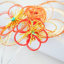 Load image into Gallery viewer, mizuhiki flower hair pin, head accessory, Japanese hairpin, kanzashi