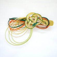 Load image into Gallery viewer, green mini hair clip, Japanese traditional mizuhiki