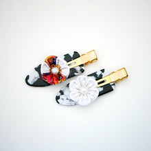 Load image into Gallery viewer, 2pcs balack&amp;white base hair clip, headpieces, hair accessory