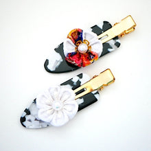 Load image into Gallery viewer, 2pcs balack&amp;white base hair clip, headpieces, hair accessory