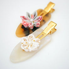 Load image into Gallery viewer, 2pcs Tsumami-zaiku flower hair clip, hair accessory, Japanese accessory