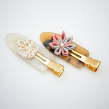 Load image into Gallery viewer, 2pcs Tsumami-zaiku flower hair clip, hair accessory, Japanese accessory