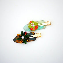 Load image into Gallery viewer, 2pcs hair clip with Tsumami-zaiku, hair accessory, handmade