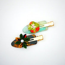 Load image into Gallery viewer, 2pcs hair clip with Tsumami-zaiku, hair accessory, handmade