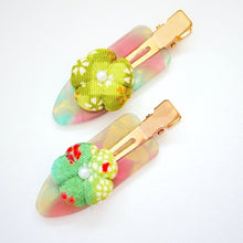 Load image into Gallery viewer, 2pcs light green hair clip, hair accessory, handmade