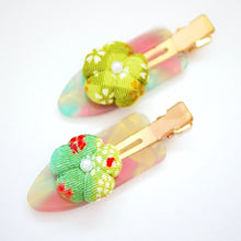 Load image into Gallery viewer, 2pcs light green hair clip, hair accessory, handmade