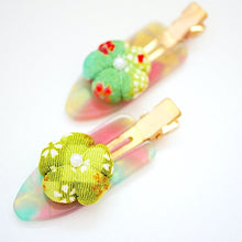 Load image into Gallery viewer, 2pcs light green hair clip, hair accessory, handmade