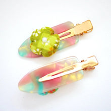 Load image into Gallery viewer, 2pcs light green hair clip, hair accessory, handmade