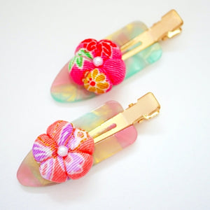 2pcs hair clip, hair accessory, handmade from Japan