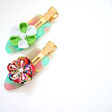 Load image into Gallery viewer, 2pcs Tumami-zaiku flower hair clip, hair accessory, Japan handmade