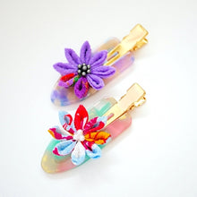 Load image into Gallery viewer, 2pcs flower hair clip, hair accessory, Japan handmade