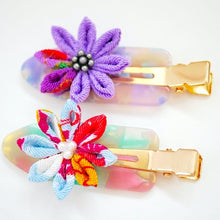 Load image into Gallery viewer, 2pcs flower hair clip, hair accessory, Japan handmade