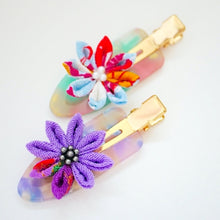 Load image into Gallery viewer, 2pcs flower hair clip, hair accessory, Japan handmade