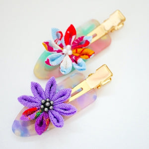 2pcs flower hair clip, hair accessory, Japan handmade