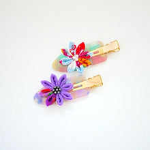 Load image into Gallery viewer, 2pcs flower hair clip, hair accessory, Japan handmade