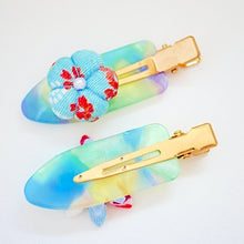 Load image into Gallery viewer, 2pcs skyblue&amp;red hair clip, hair accessory, Japan handmade